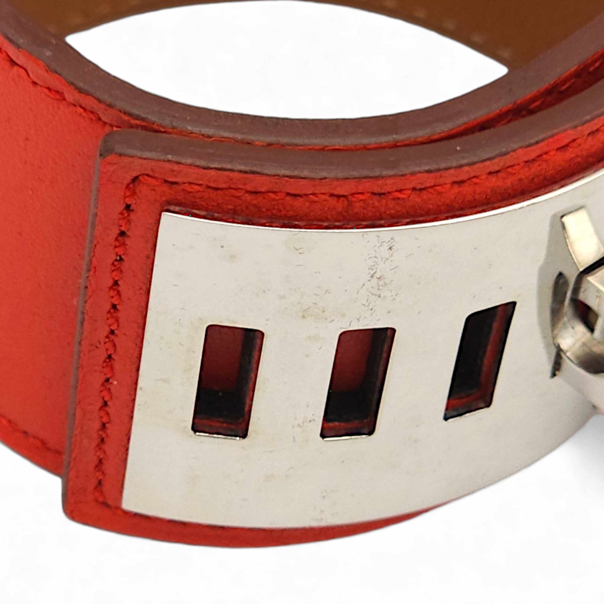 CDC Small Capucine Bracelet in Swift, Palladium hardware