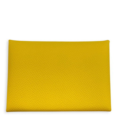 Calvi Duo Jaune De Naples Card Holder in Epsom