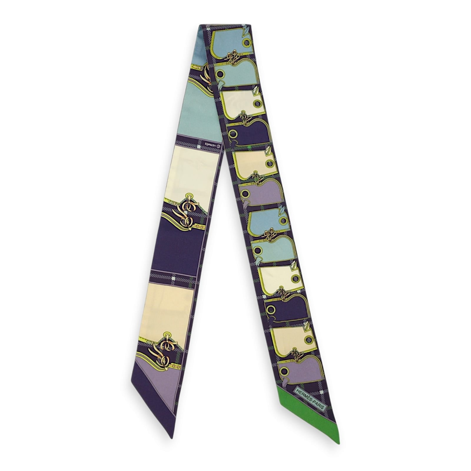 Camails Violet/Vert Twilly in Silk