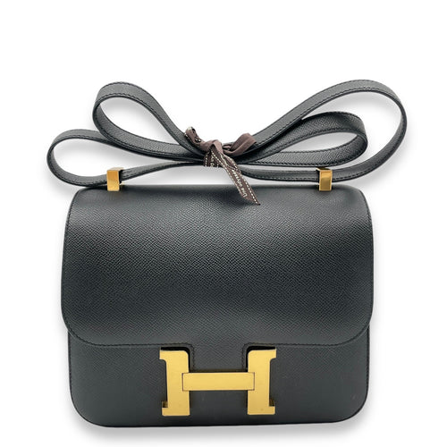 Constance 24 Black in Epsom, Gold hardware