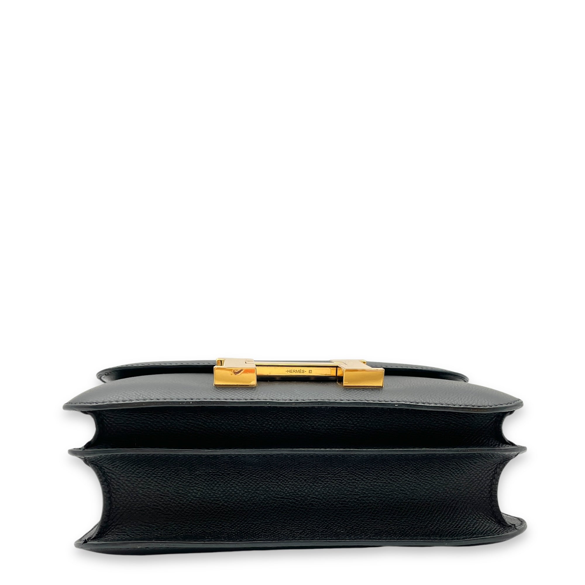 Constance 24 Black in Epsom, Gold hardware
