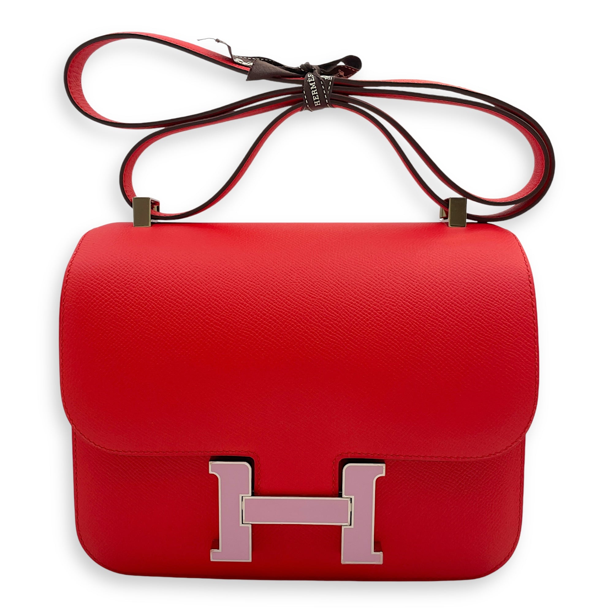 Constance 24 Rouge De Coeur in Epsom, Enamel hardware