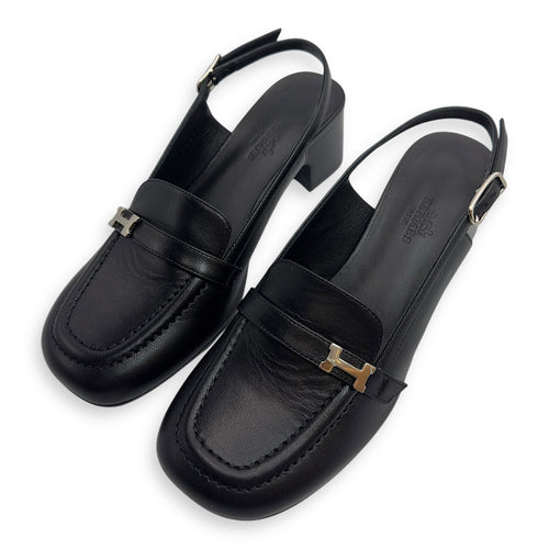Escarpin Infinie 35.5 Black Sandals in Nappa Leather
