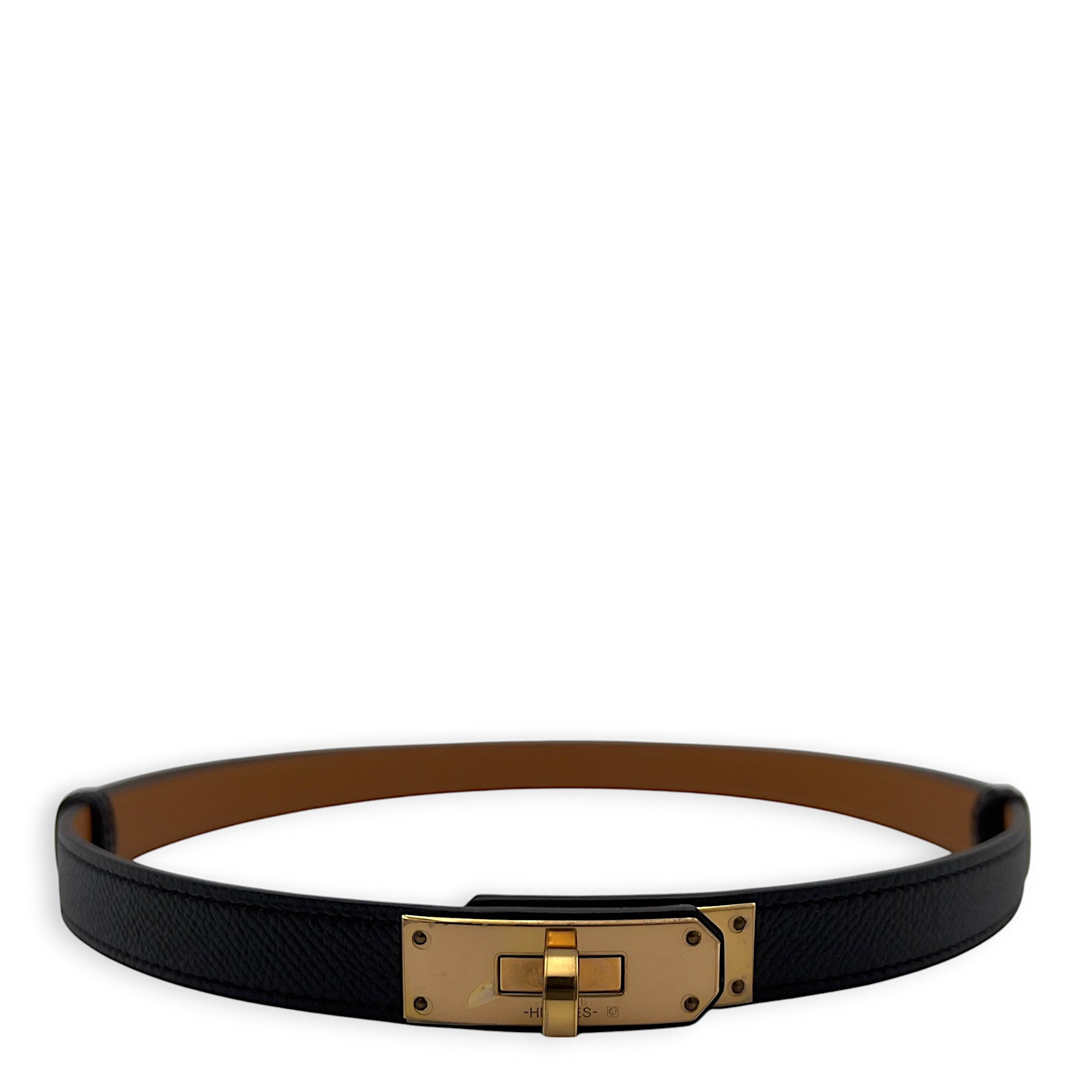 Hermès Kelly Black in Calfskin, Gold hardware_1