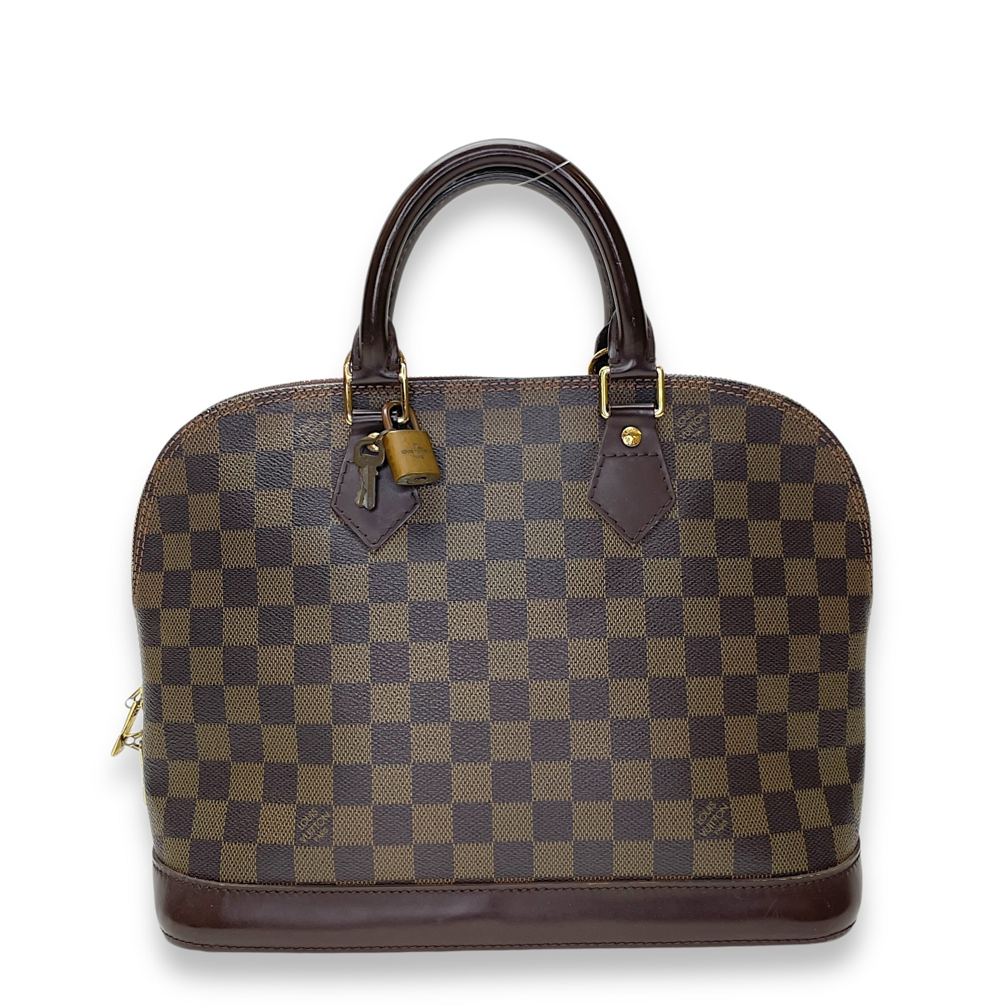 Louis Vuitton Alma PM Top handle bag in Coated canvas Gold Hardware Singapore