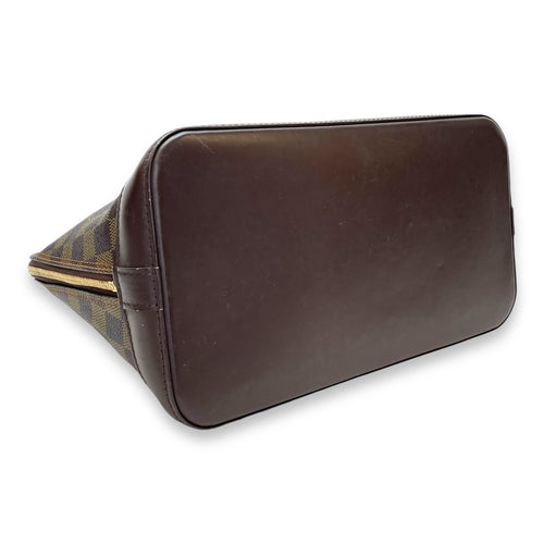 Alma PM Top handle bag in Coated canvas, Gold Hardware