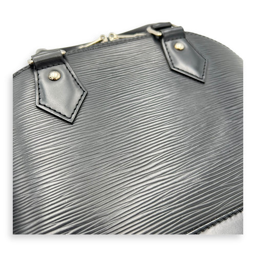 Louis Vuitton Alma Top Handle Bag BB Black in Epi Leather, Silver hardware_13