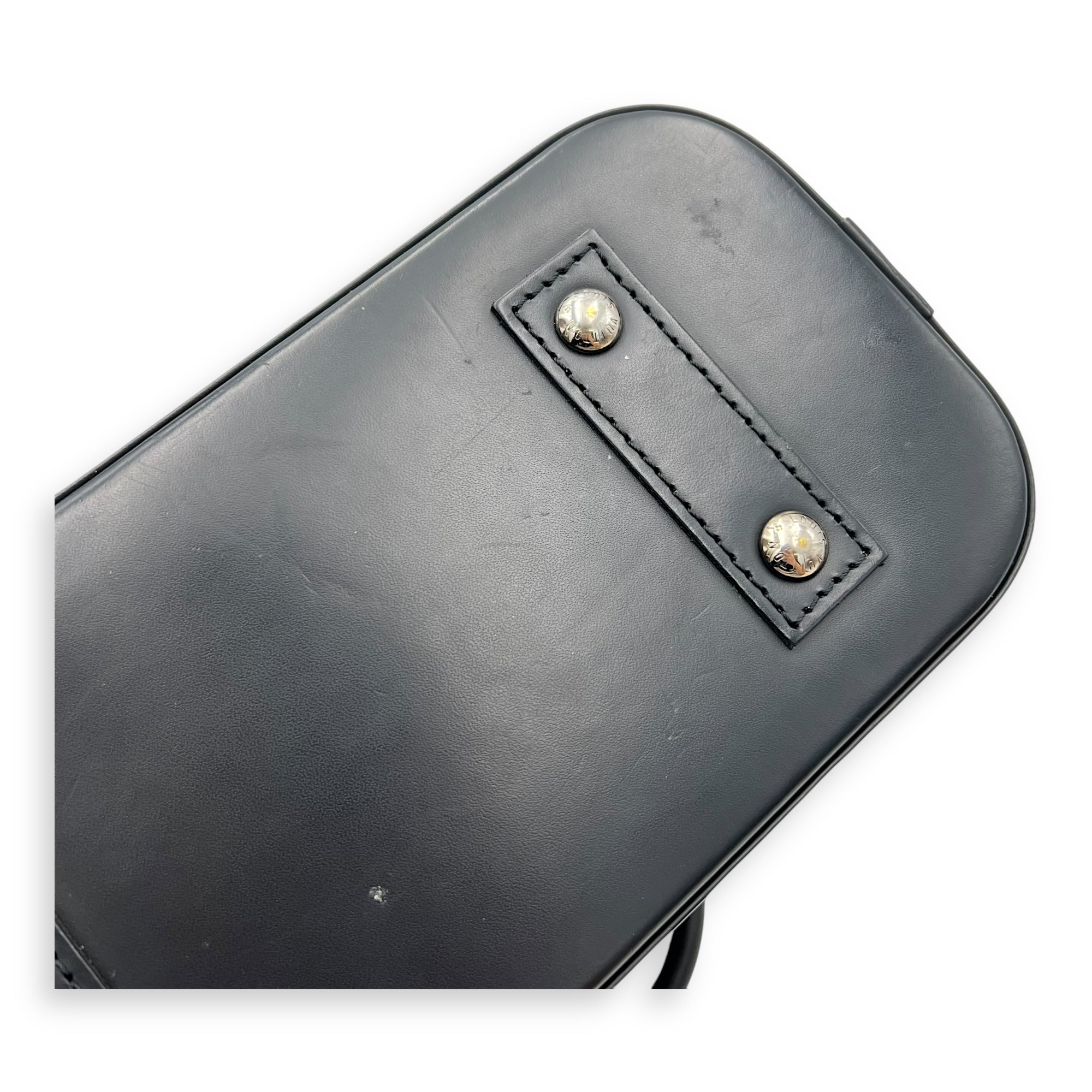 Louis Vuitton Alma Top Handle Bag BB Black in Epi Leather, Silver hardware_15