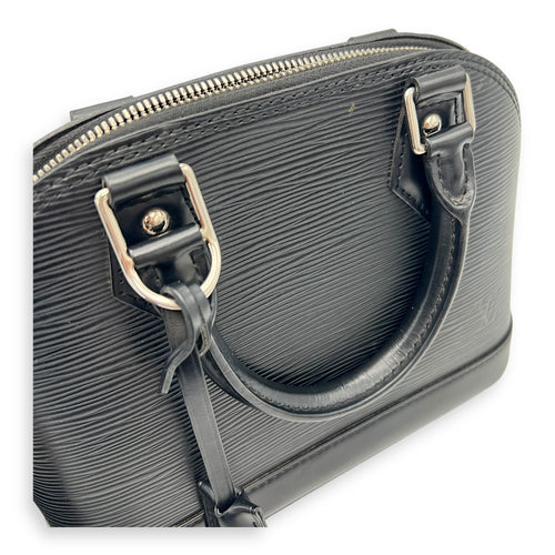 Louis Vuitton Alma Top Handle Bag BB Black in Epi Leather, Silver hardware_17