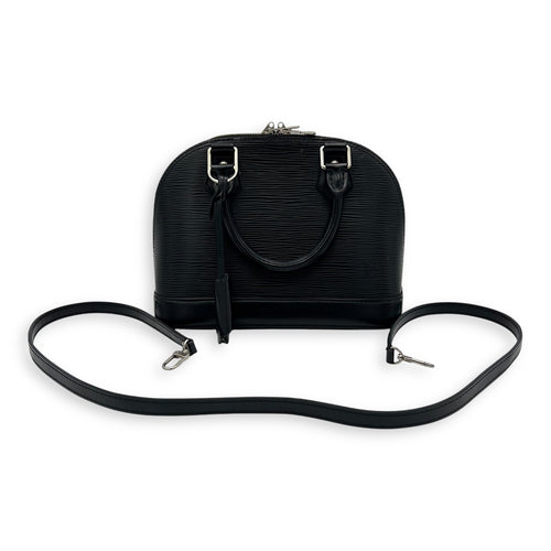 Louis Vuitton Alma Top Handle Bag BB Black in Epi Leather, Silver hardware_18