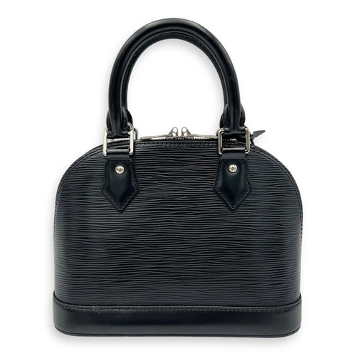Louis Vuitton Alma Top Handle Bag BB Black in Epi Leather, Silver hardware_2