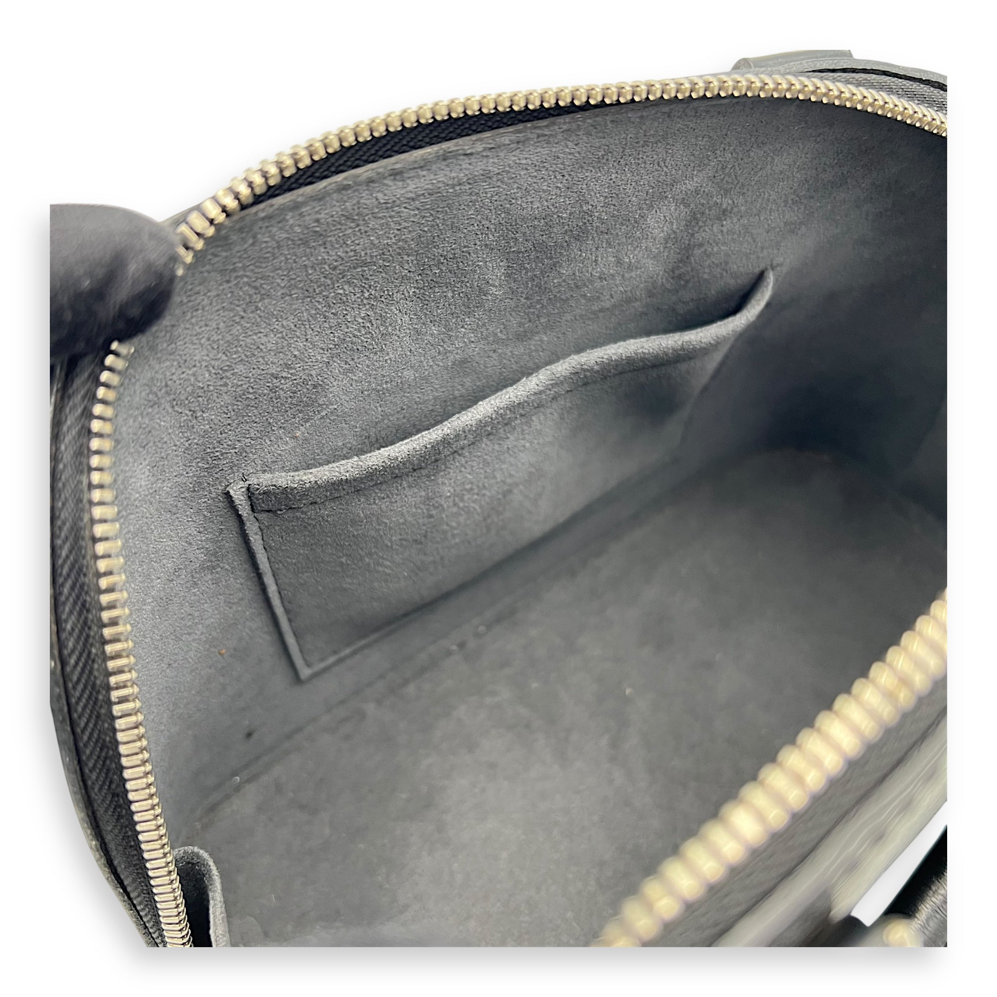 Louis Vuitton Alma Top Handle Bag BB Black in Epi Leather, Silver hardware_8