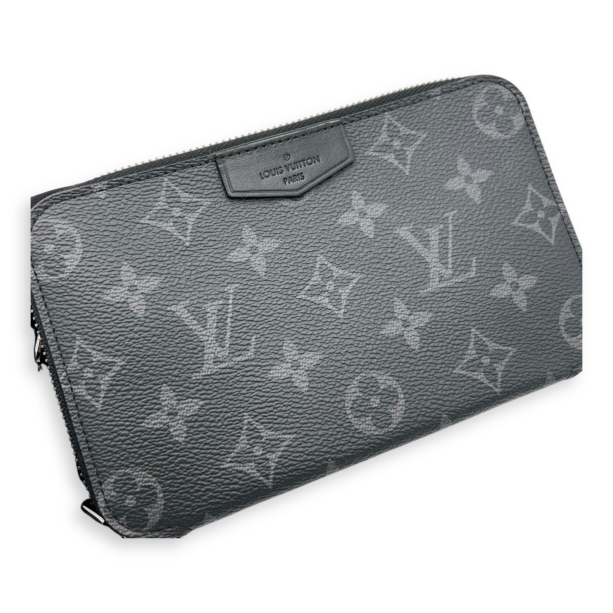 Louis Vuitton Alpha Wearable Wallet Grey Crossbody Bag in Monogram Coated Canvas, Silver hardware_13