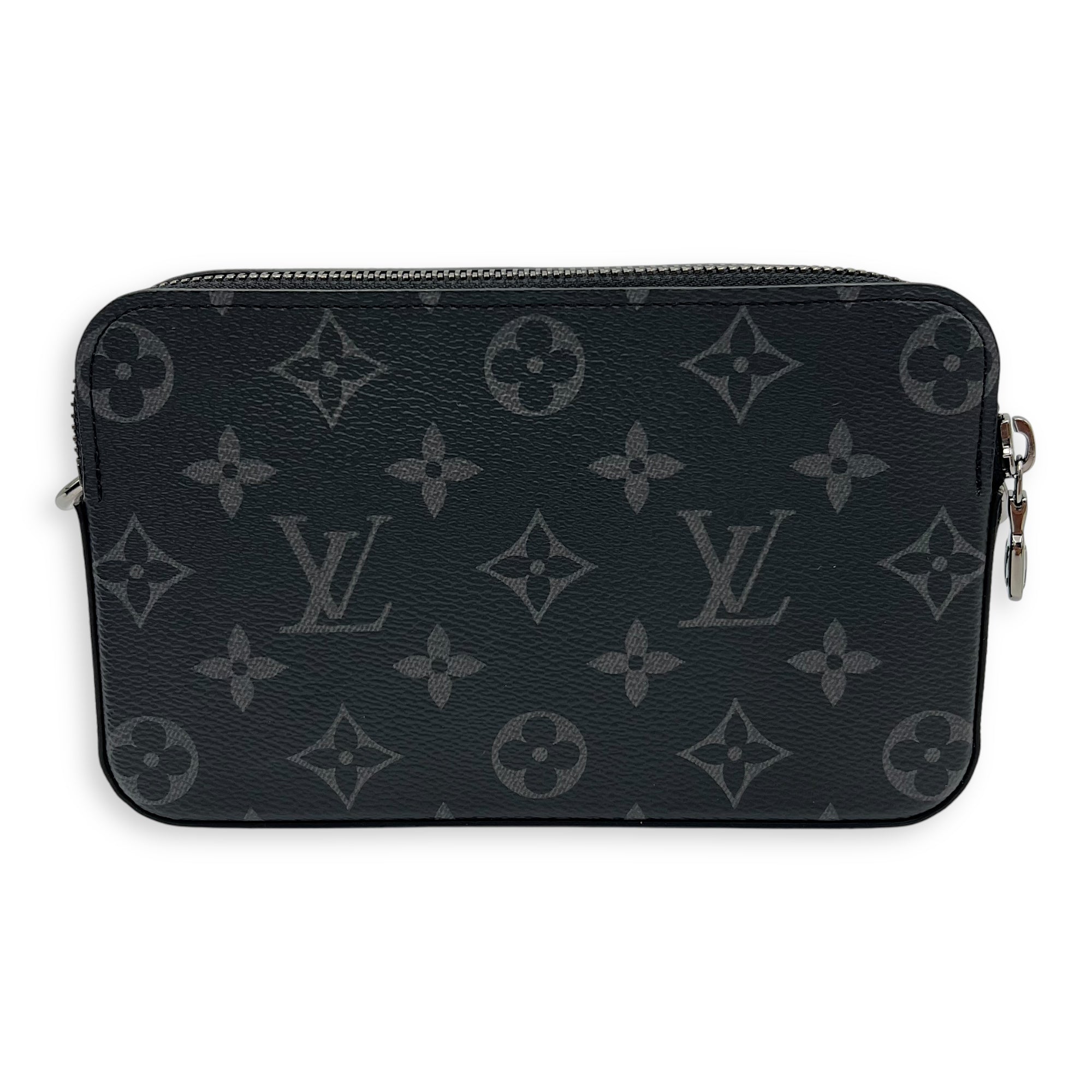 Louis Vuitton Alpha Wearable Wallet Grey Crossbody Bag in Monogram Coated Canvas, Silver hardware_2