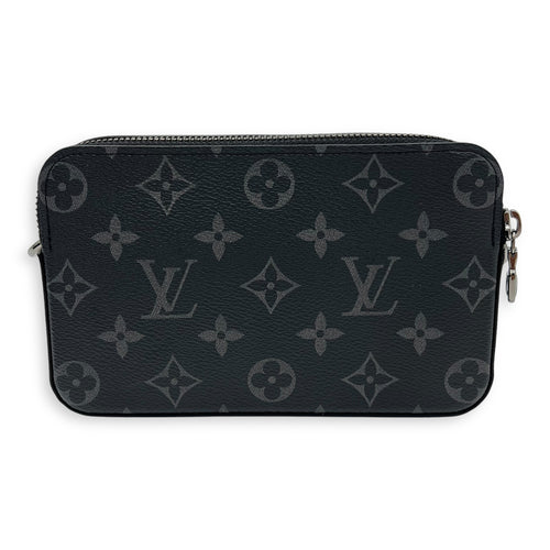 Louis Vuitton Alpha Wearable Wallet Grey Crossbody Bag in Monogram Coated Canvas, Silver hardware_2
