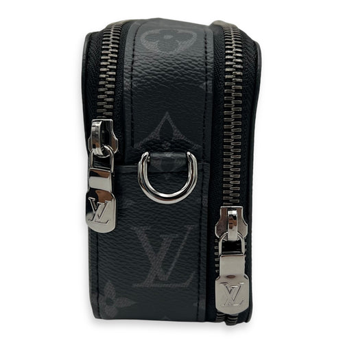 Louis Vuitton Alpha Wearable Wallet Grey Crossbody Bag in Monogram Coated Canvas, Silver hardware_3