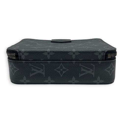 Louis Vuitton Alpha Wearable Wallet Grey Crossbody Bag in Monogram Coated Canvas, Silver hardware_5
