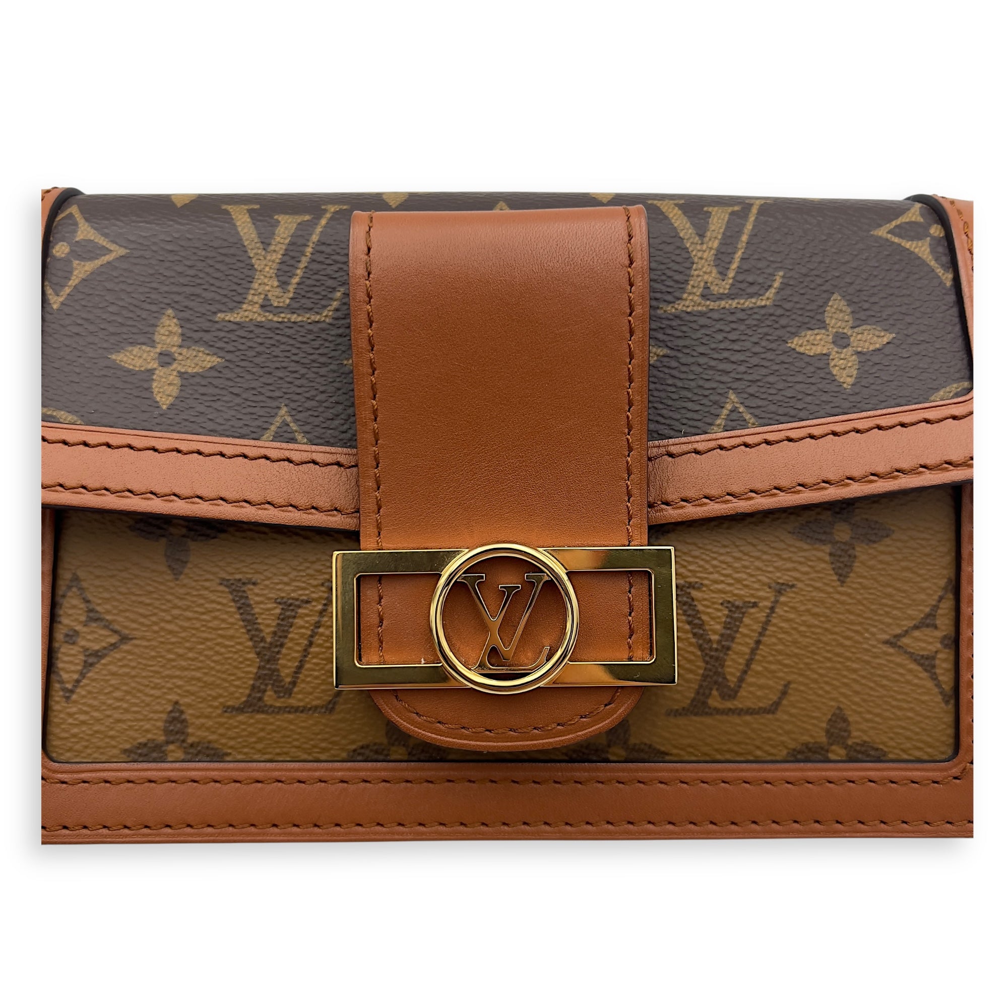 Louis Vuitton Dauphine Belt Bag Brown in Monogram Coated Canvas, Gold hardware_15