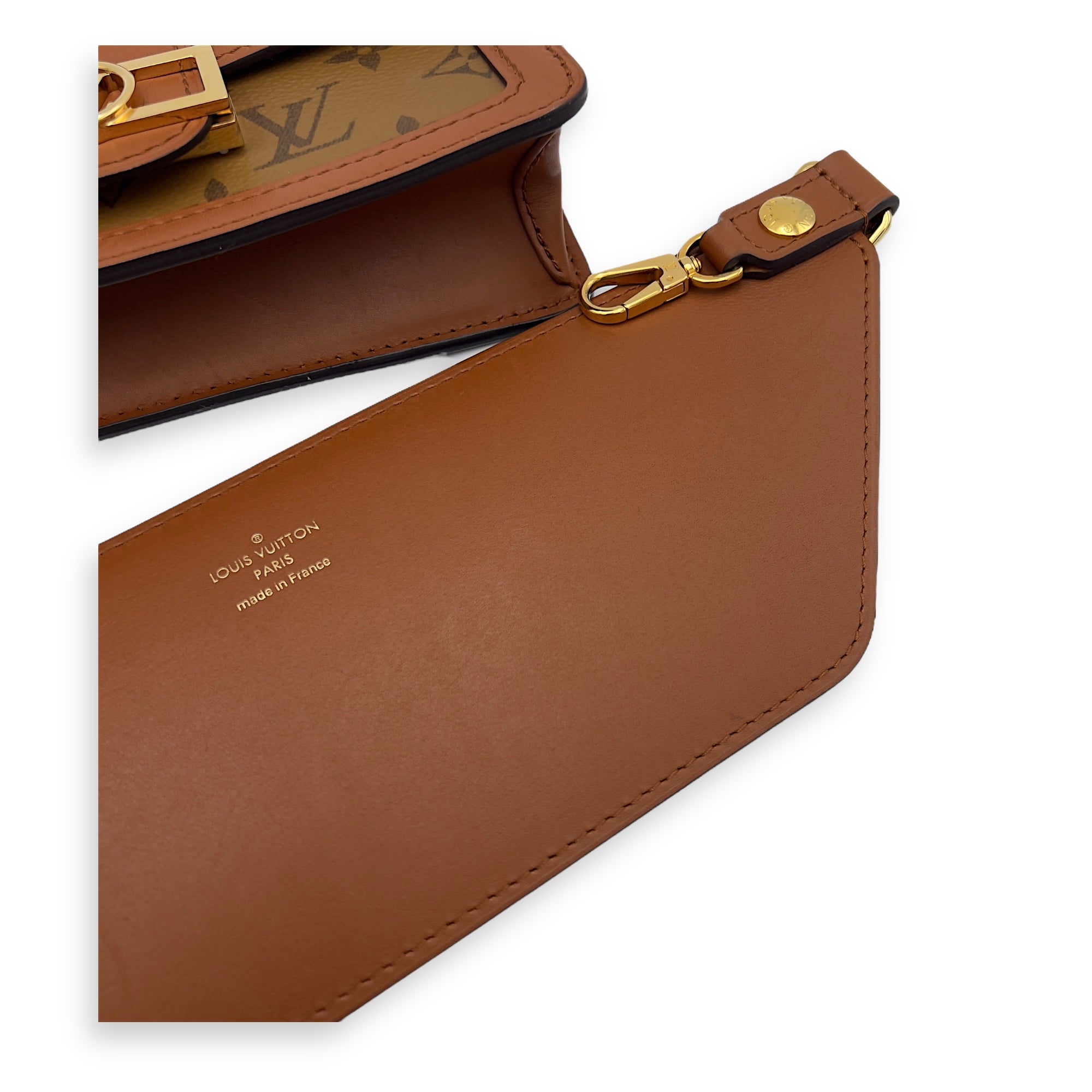 Louis Vuitton Dauphine Belt Bag Brown in Monogram Coated Canvas, Gold hardware_19