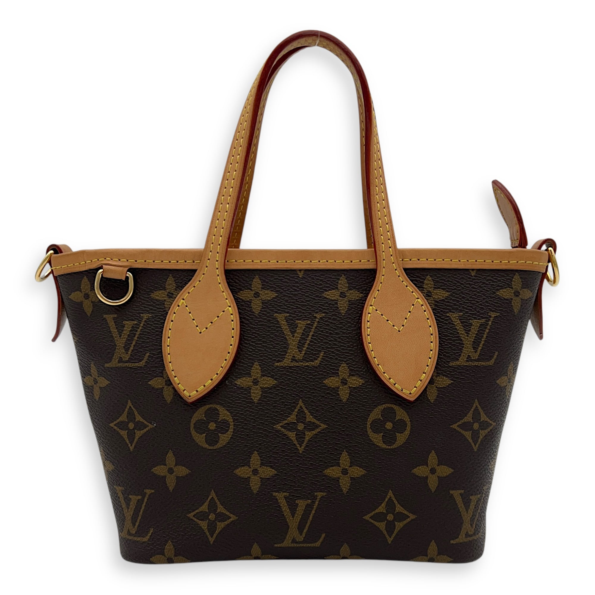 Louis Vuitton Neverfull Top Handle Bag BB Brown in Monogram Coated Canvas, Gold hardware_1