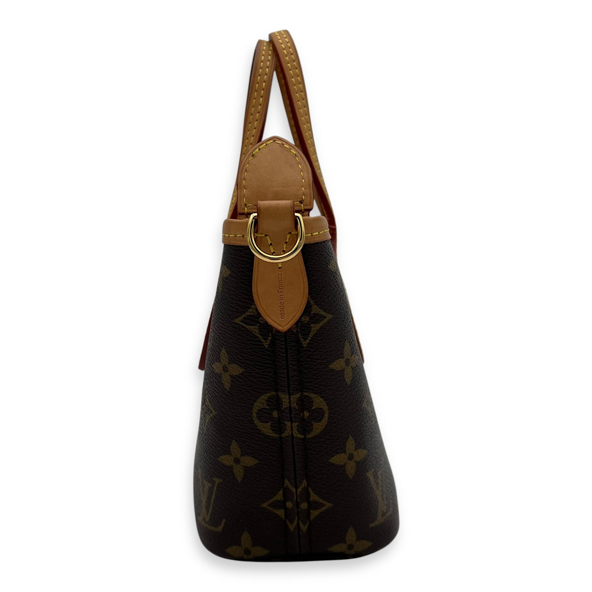 Louis Vuitton Neverfull Top Handle Bag BB Brown in Monogram Coated Canvas, Gold hardware_1