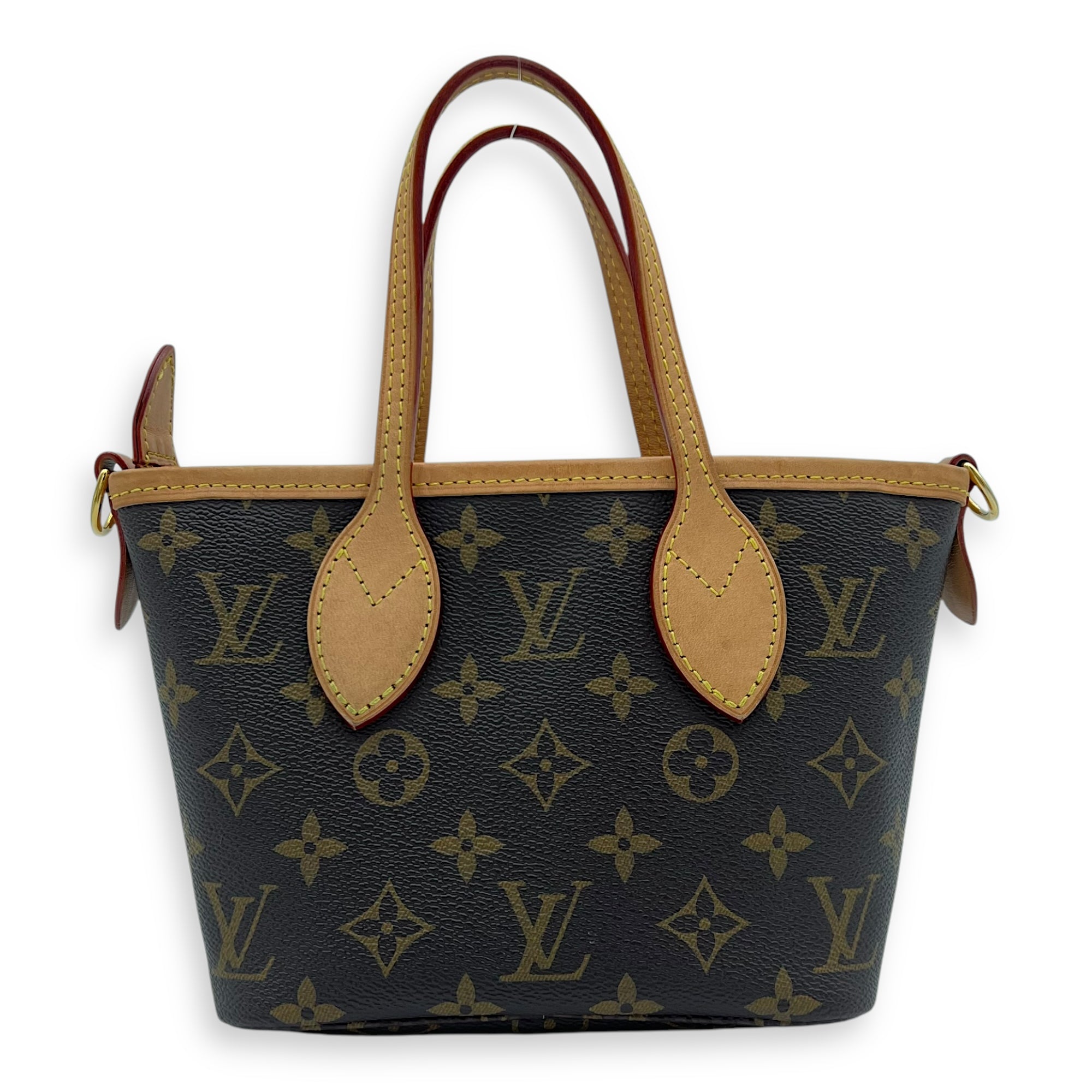 Louis Vuitton Neverfull Top Handle Bag BB Brown in Monogram Coated Canvas, Gold hardware_1