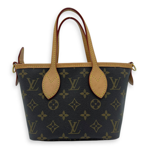 Louis Vuitton Neverfull Top Handle Bag BB Brown in Monogram Coated Canvas, Gold hardware_1