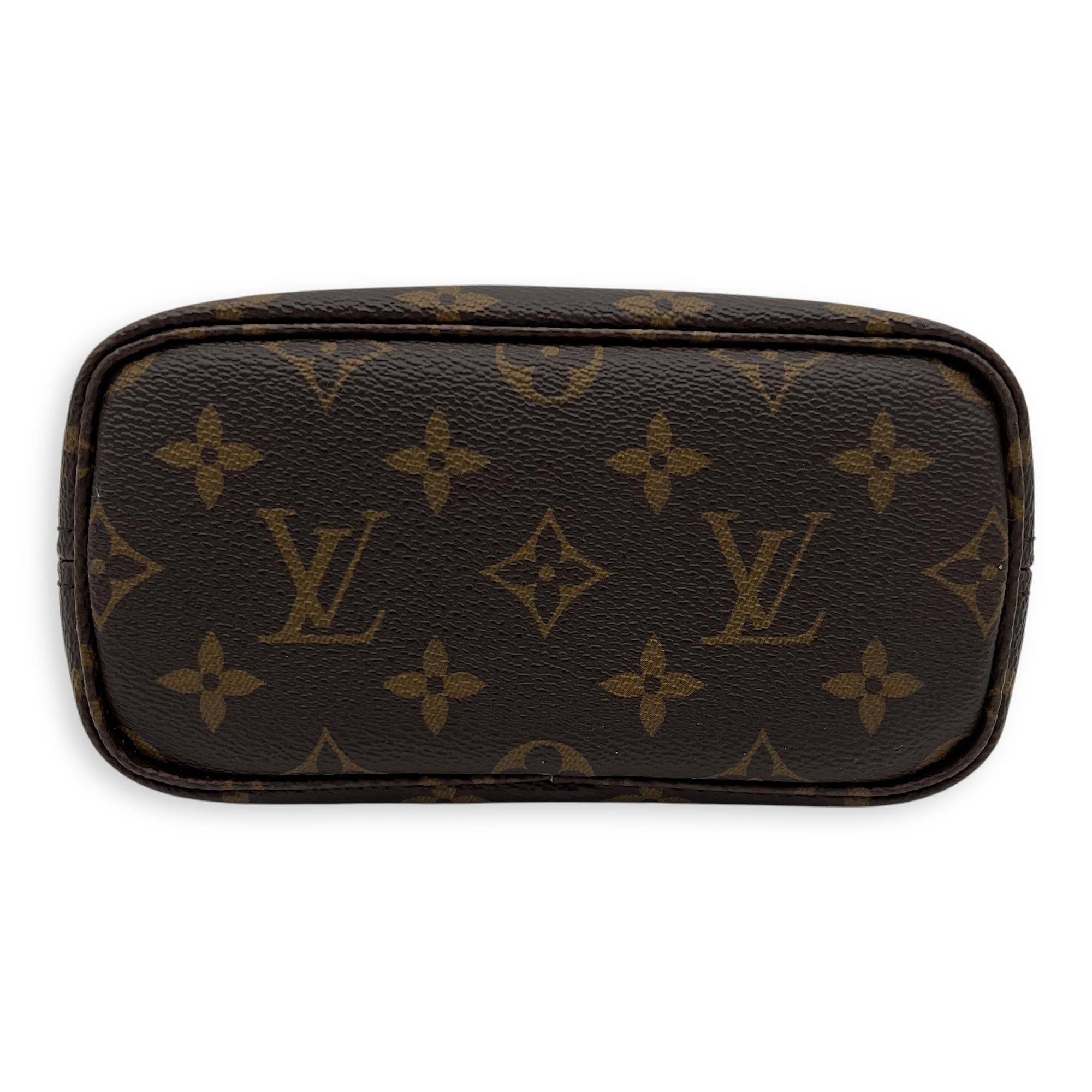 Louis Vuitton Neverfull Top Handle Bag BB Brown in Monogram Coated Canvas, Gold hardware_3