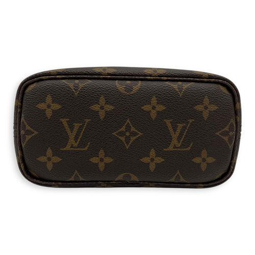 Louis Vuitton Neverfull Top Handle Bag BB Brown in Monogram Coated Canvas, Gold hardware_3