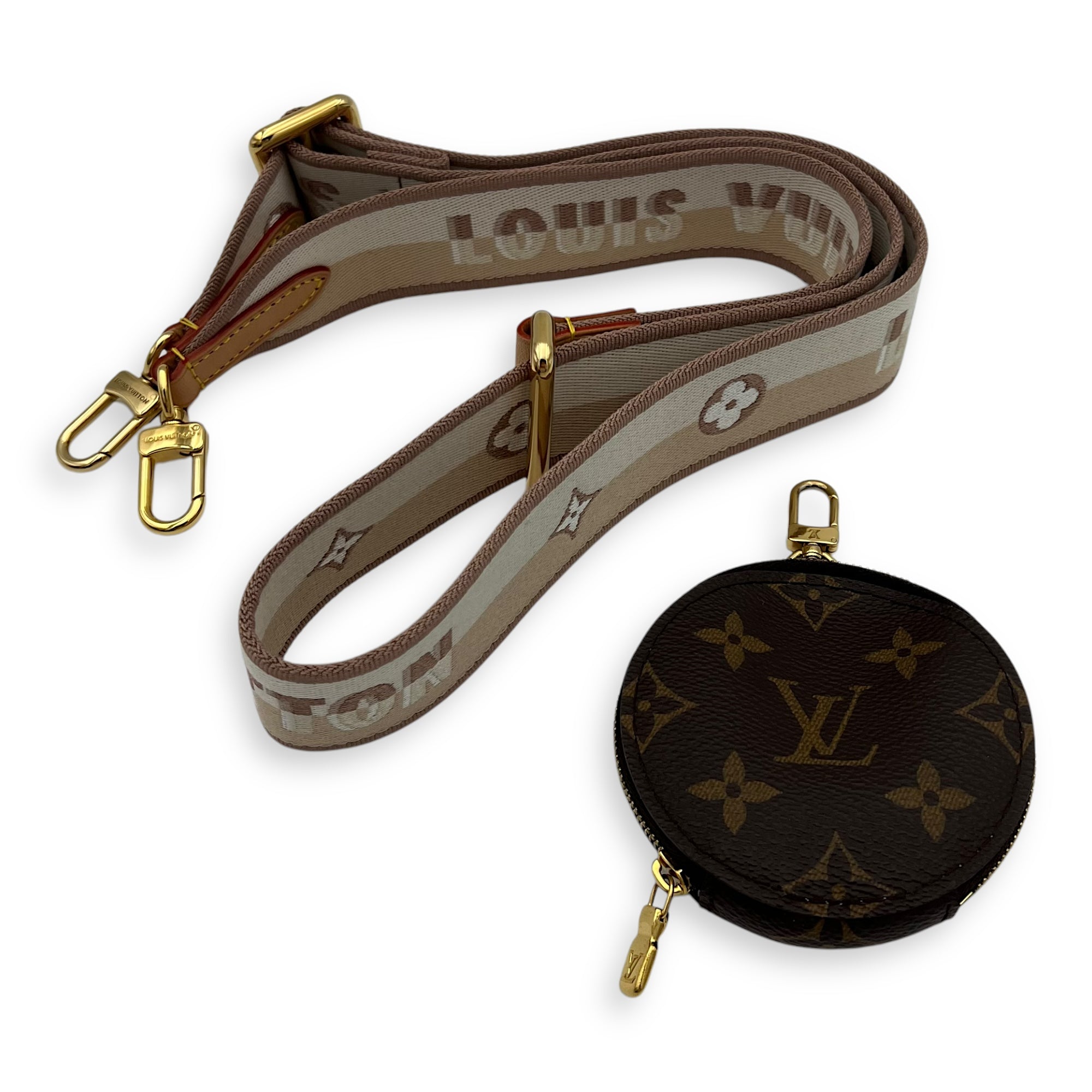 Louis Vuitton Neverfull Top Handle Bag BB Brown in Monogram Coated Canvas, Gold hardware_4