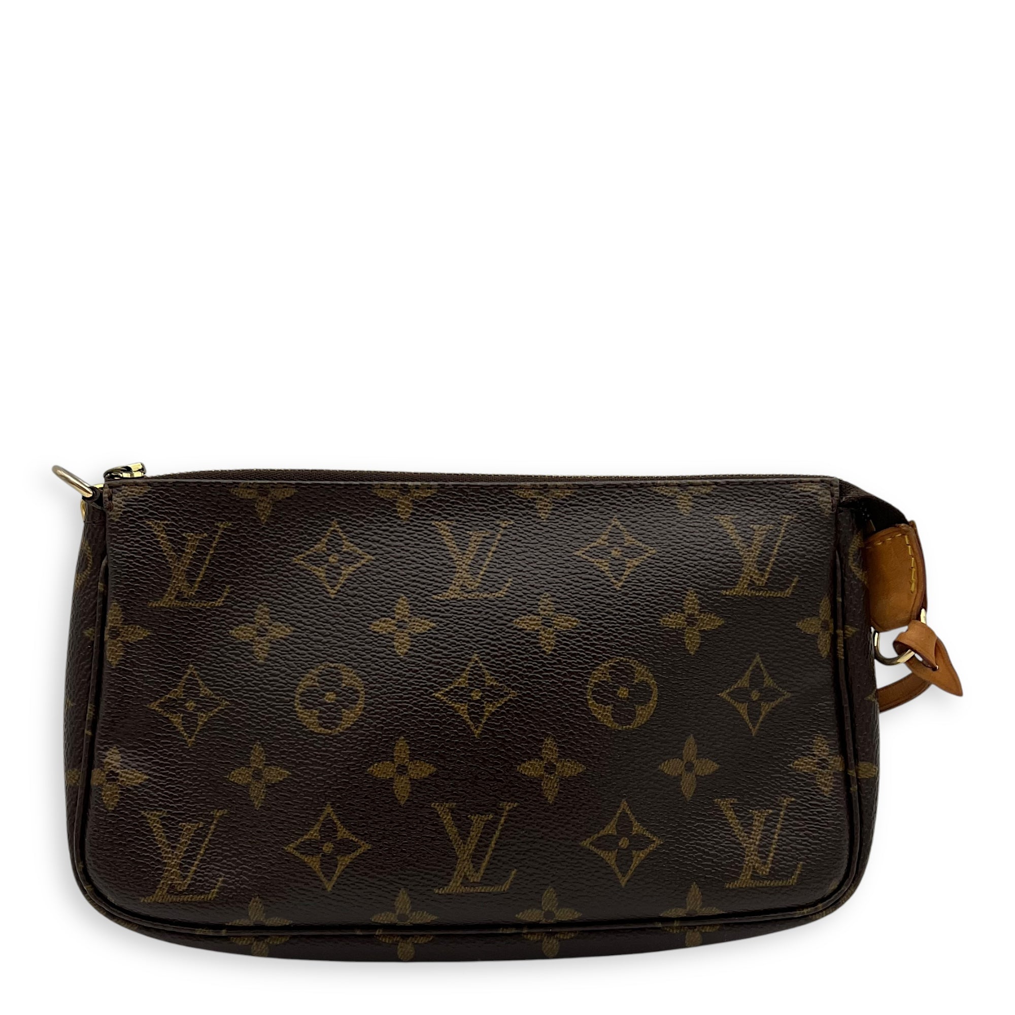 Louis Vuitton Pochette Accessoires Shoulder Bag Brown in Monogram Coated Canvas, Gold hardware_1