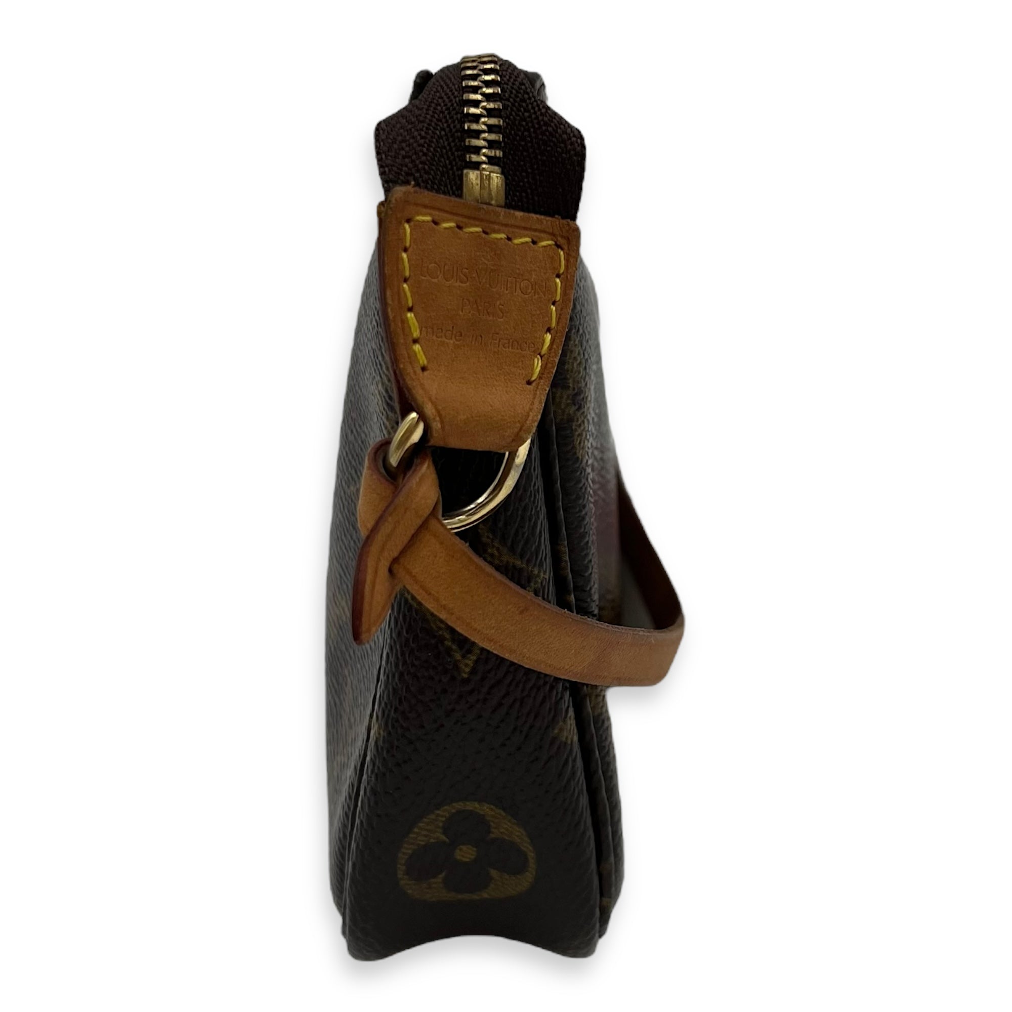 Louis Vuitton Pochette Accessoires Shoulder Bag Brown in Monogram Coated Canvas, Gold hardware_1
