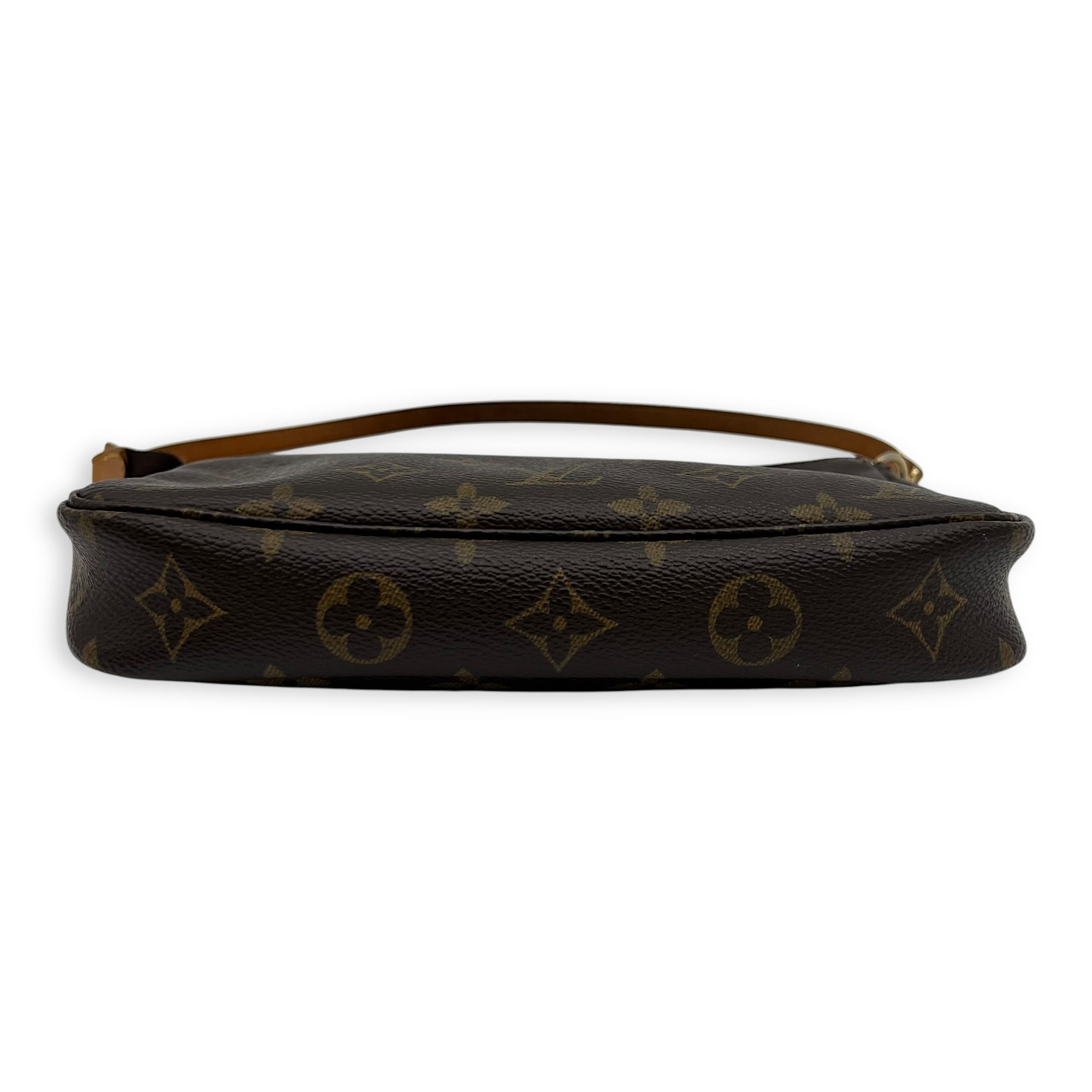 Louis Vuitton Pochette Accessoires Shoulder Bag Brown in Monogram Coated Canvas, Gold hardware_3