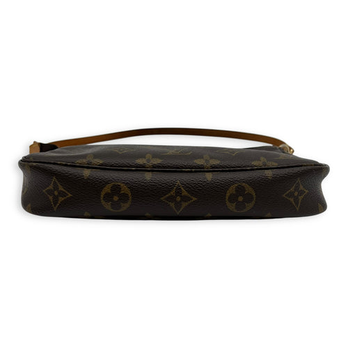 Louis Vuitton Pochette Accessoires Shoulder Bag Brown in Monogram Coated Canvas, Gold hardware_3