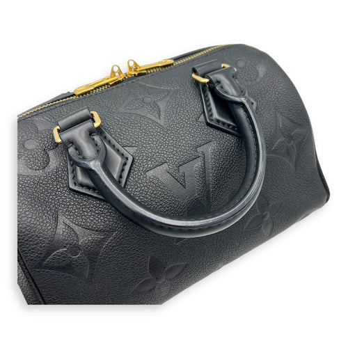 Louis Vuitton Speedy Bandouliere Top Handle Bag 20 Black in Empreinte Leather, Gold hardware_17