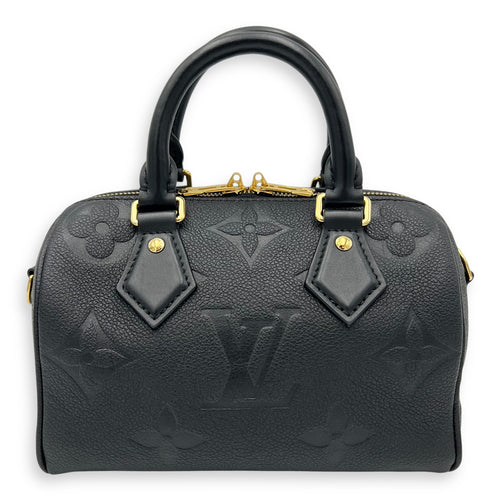 Louis Vuitton Speedy Bandouliere Top Handle Bag 20 Black in Empreinte Leather, Gold hardware_2