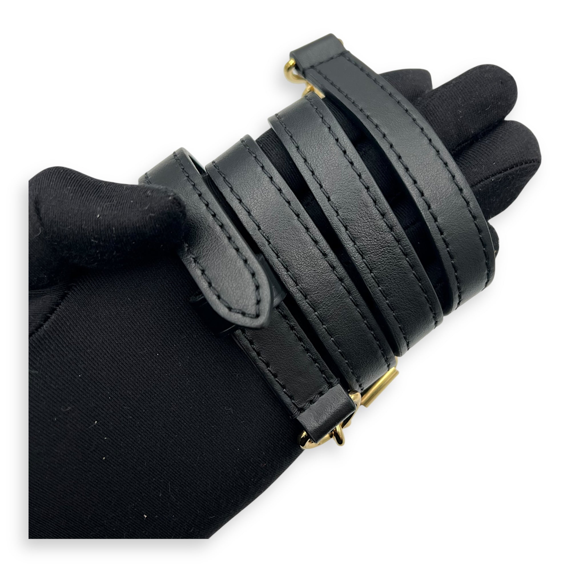 Louis Vuitton Speedy Bandouliere Top Handle Bag 20 Black in Empreinte Leather, Gold hardware_23