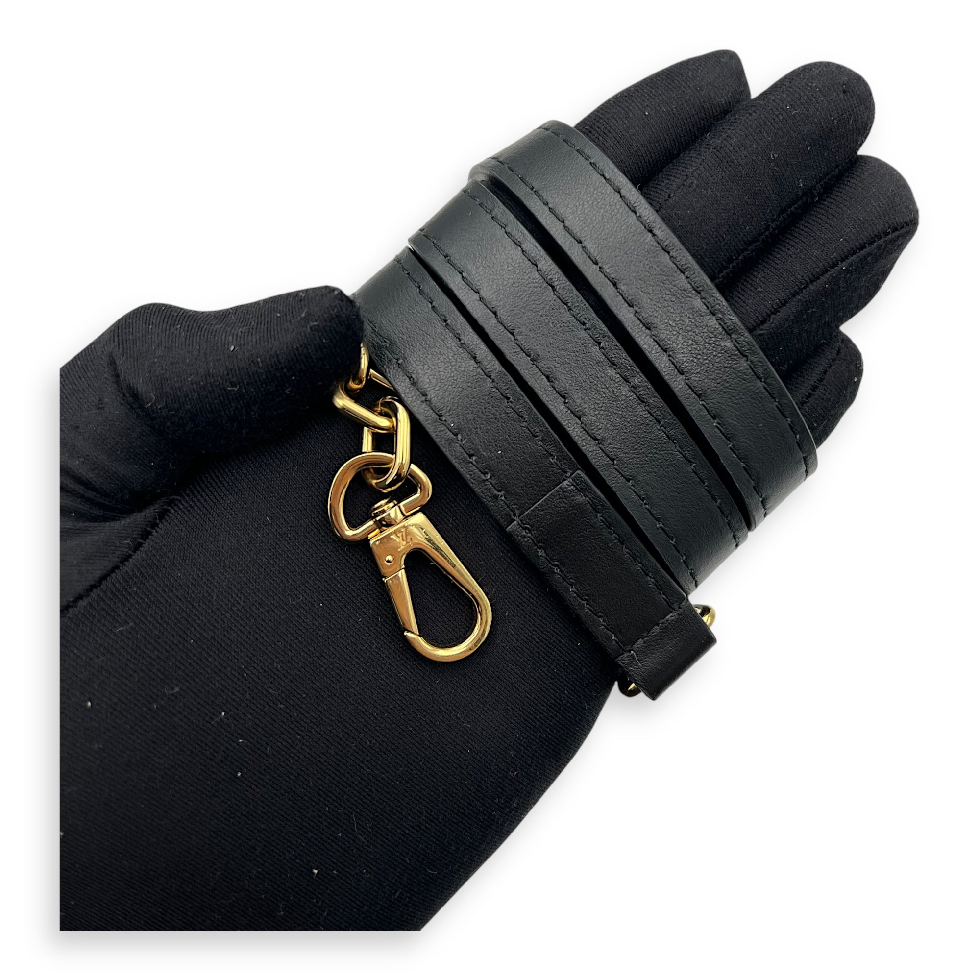 Louis Vuitton Speedy Bandouliere Top Handle Bag 20 Black in Empreinte Leather, Gold hardware_24