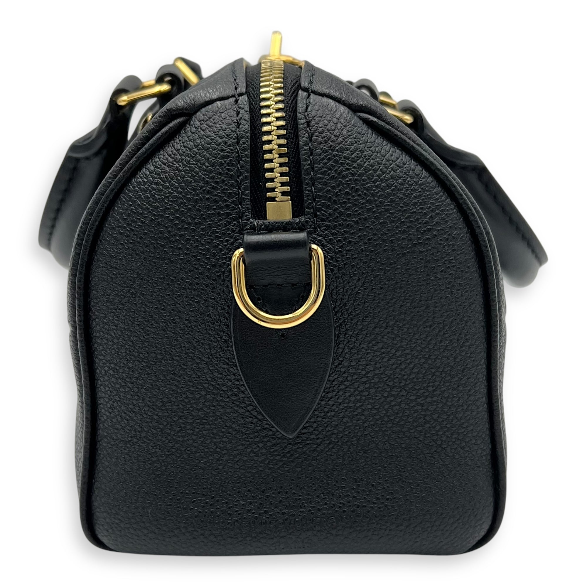 Louis Vuitton Speedy Bandouliere Top Handle Bag 20 Black in Empreinte Leather, Gold hardware_3