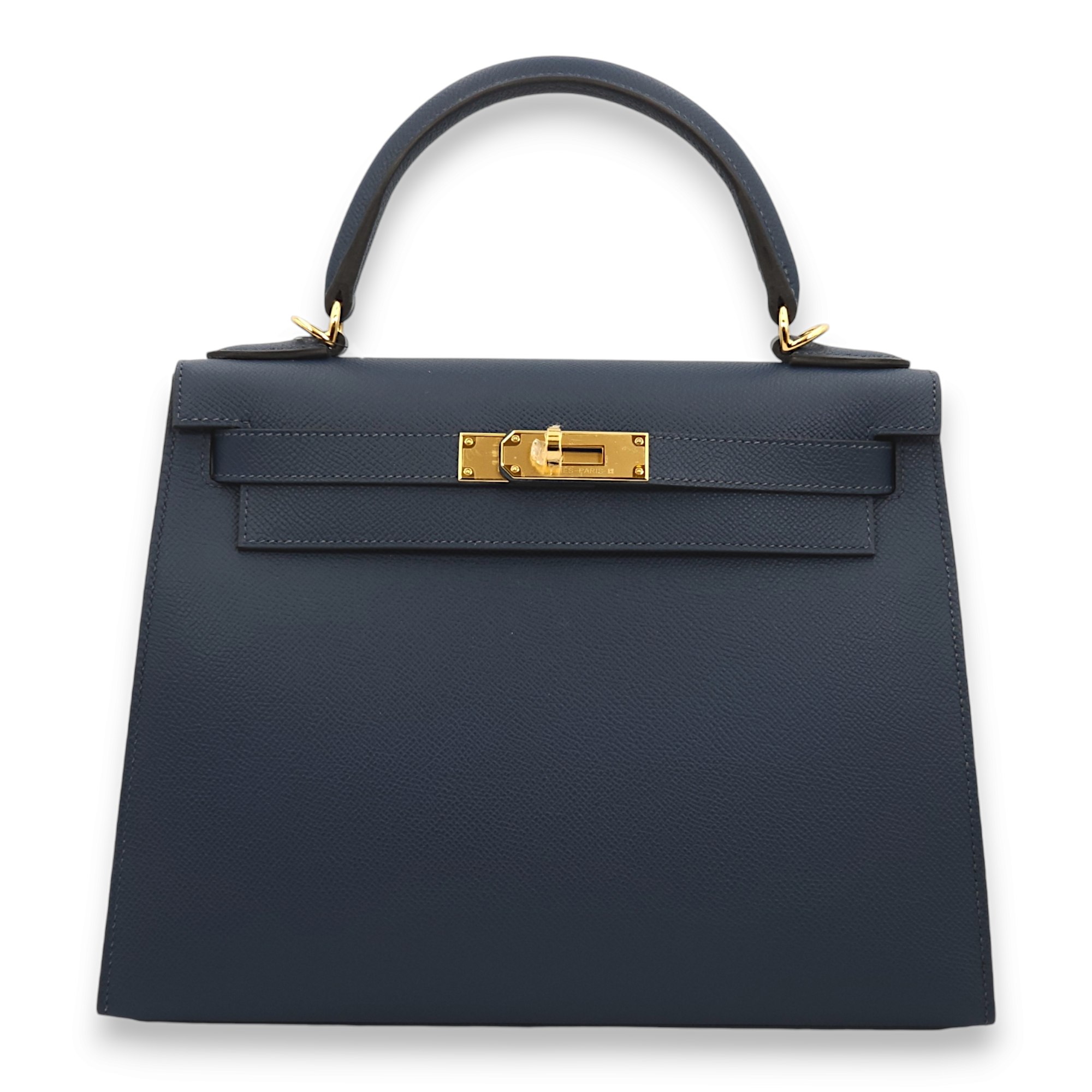 Hermès Sellier Kelly 28 Blue De Prusse in Epsom, Gold hardware