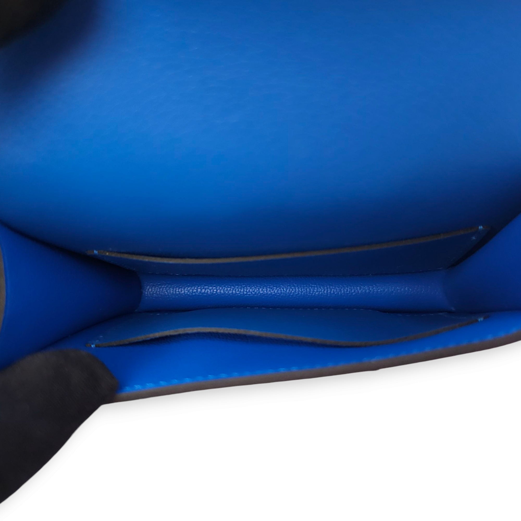 Constance Slim Blue Hydra Wallet in Evercolor, Gold hardware