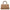 Quilted Coco Handle Small Beige Shoulder Bag in Caviar Leather, Gold hardware