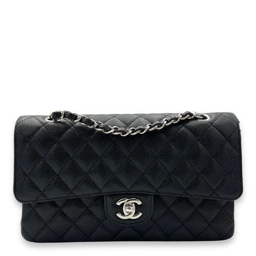 Chanel Classic Shoulder Bag Black in Caviar Leather, Silver hardware_1
