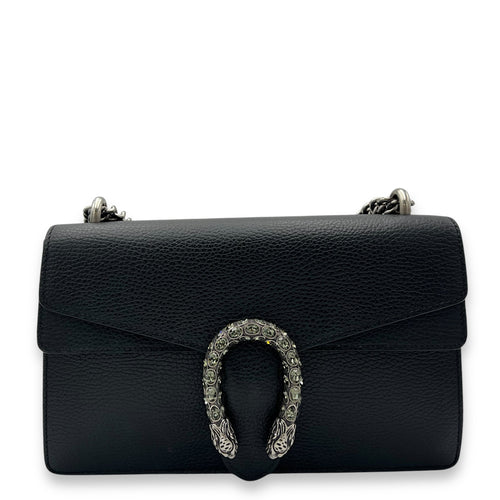 Gucci Dionysus Shoulder Bag Black in Calfskin, Silver hardware_1