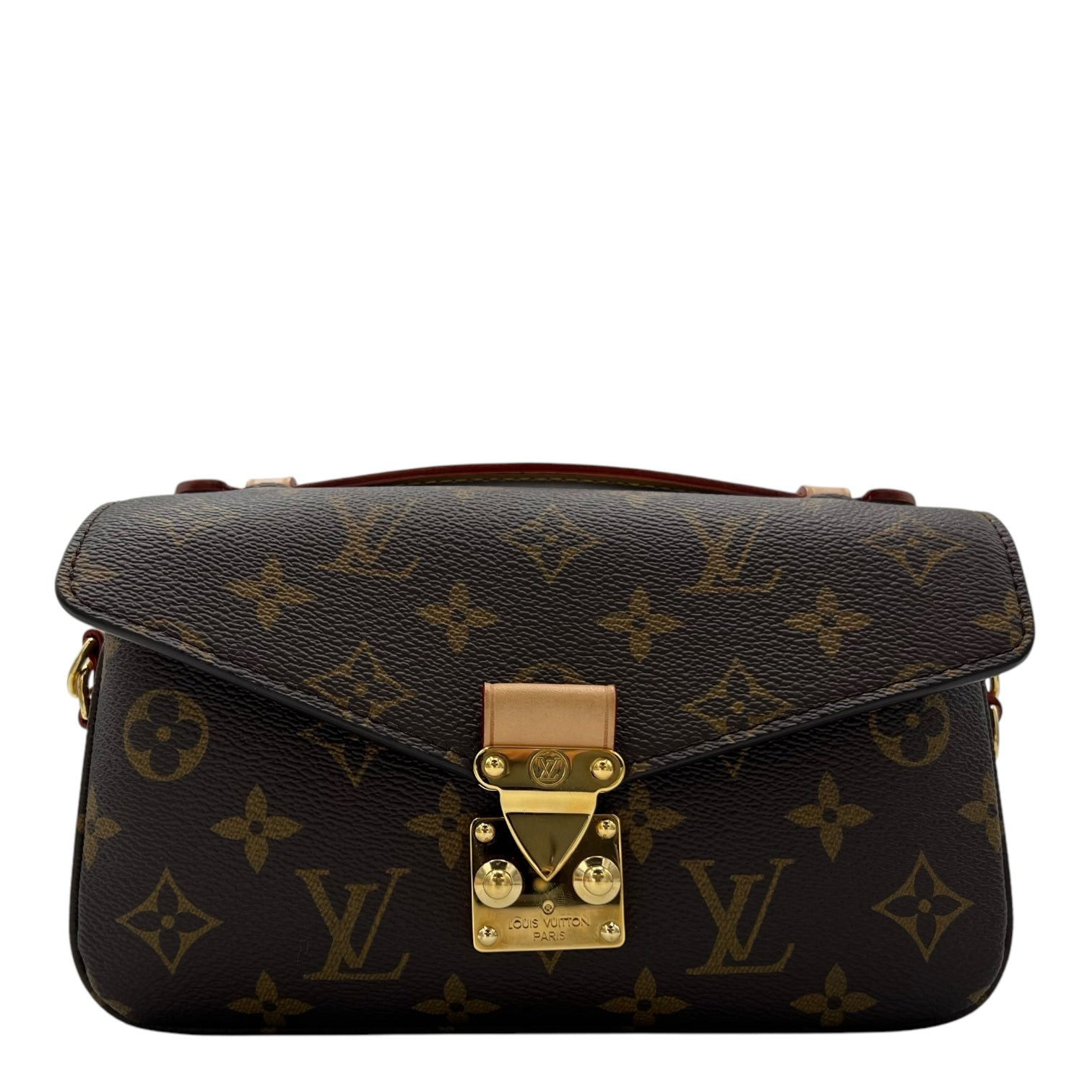 Louis Vuitton Metis Crossbody Bag Brown in Monogram Coated Canvas, Gold hardware_1