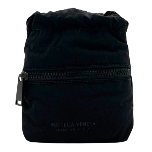 Bottega Veneta Logo Shoulder Bag Black in Nylon_1