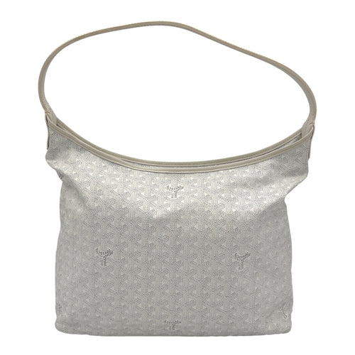 Goyard Boheme Tote Bag PM White in Coated Canvas, Silver hardware_1