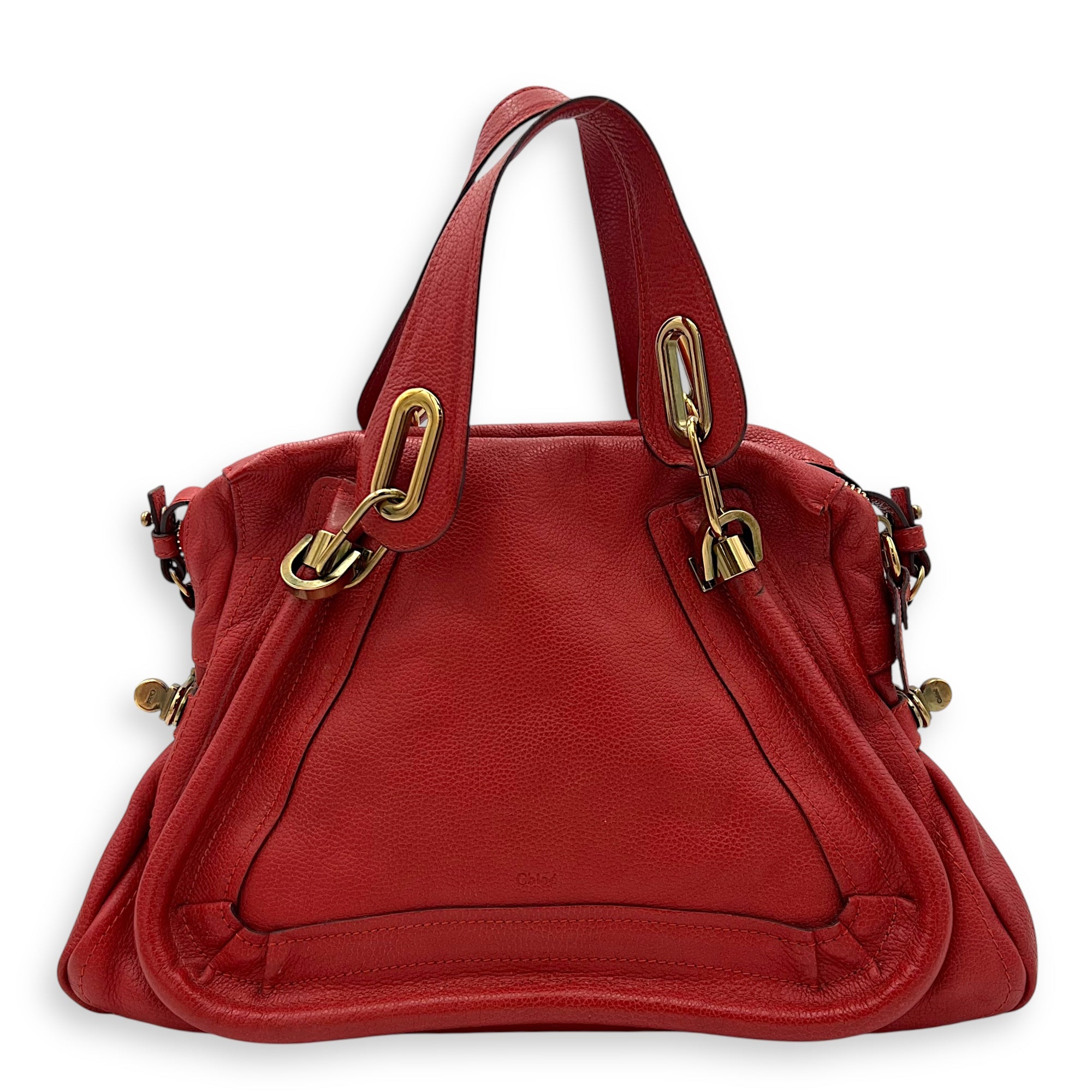 クロエ Chloé パラティ Paraty レザー 2way バッグ 赤 ✨️廃盤✨️良品✨️Chloe パラティ ハンドバッグ 2way レザー