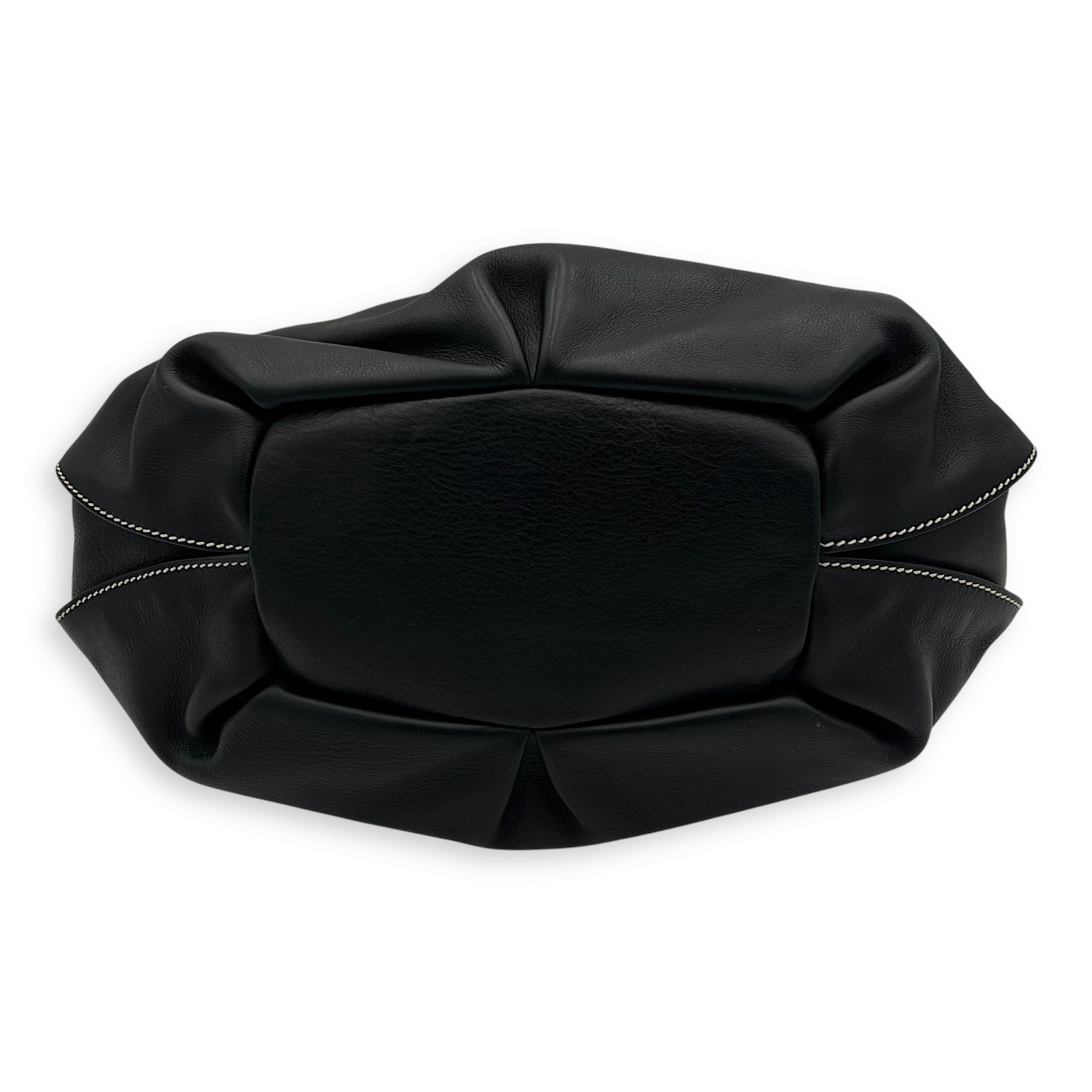 Celine Bittersweet Black Top Handle Bag in Calfskin, Silver hardware_5