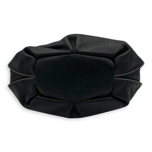 Celine Bittersweet Black Top Handle Bag in Calfskin, Silver hardware_5